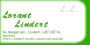 lorant lindert business card